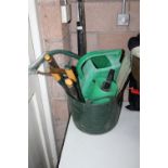 Garden tub and tools, sprayer etc