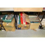 3 boxes records and box board games