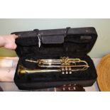 Cased Elkhart Trumpet