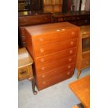 Teak 1970's 6 Drawer Chest