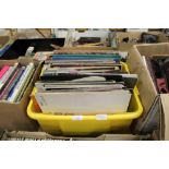 Box including records - Dire Straits, Prodigy, Modern Dance etc