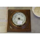 Oak cased barometer