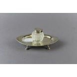 Walker & Hall silver and glass inkstand