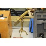 Brass desk telescope