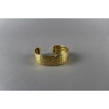 9ct gold bracelet - textured links 27g