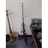 Ebonised metal Victorian standard lamp