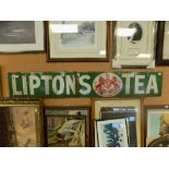 Enamelled liptons tea sign