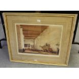 Sir William Russell Flint (1880-1969), signed colour print, Church Interior, 41cm x 55cm, signed, in