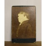 An unusual late Victorian photographic card - Portrait of ' Peter Thomas, taken December 30th