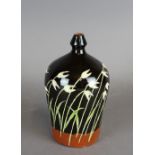 Attributed to Max Laeuger (1864-1952) - Bottle shaped pottery vase, decorated with snowdrops on a