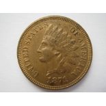 USA 1871 Cent Indian Head, A UNC