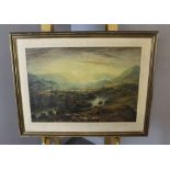 Manner of John Glover (1767-1849) - Watercolour - View of Borrowdale, 48cm x 69cm, unsigned, in gilt