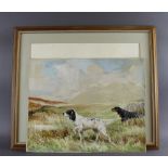 Reuben Ward Binks (1880-1950) - Watercolour - 'English & Gordon Setters', 40cm x 50cm, signed,