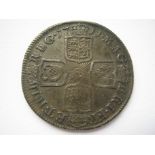 1711 Shilling, VF dark tone