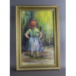 Sonja Weinfeld (fl. 1960-1980) - Pastel - Figures, in gilt frame and glazed