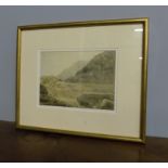 J. Albert Hall (19th Century) - Watercolour - Fell scene, 13.5cm x 18.5cm, signed and dated 1889, in