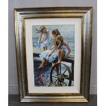 ARR Sherree Valentine-Daines (b. 1956) - Giclee print - 'Cherished Times 1', 68cm x 46cm, in gilt