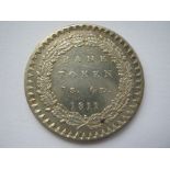 1811 Eighteen Pence B.O.E. token, NEF (cleaned)