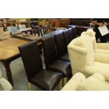 6 Leatherette dining chairs 708.