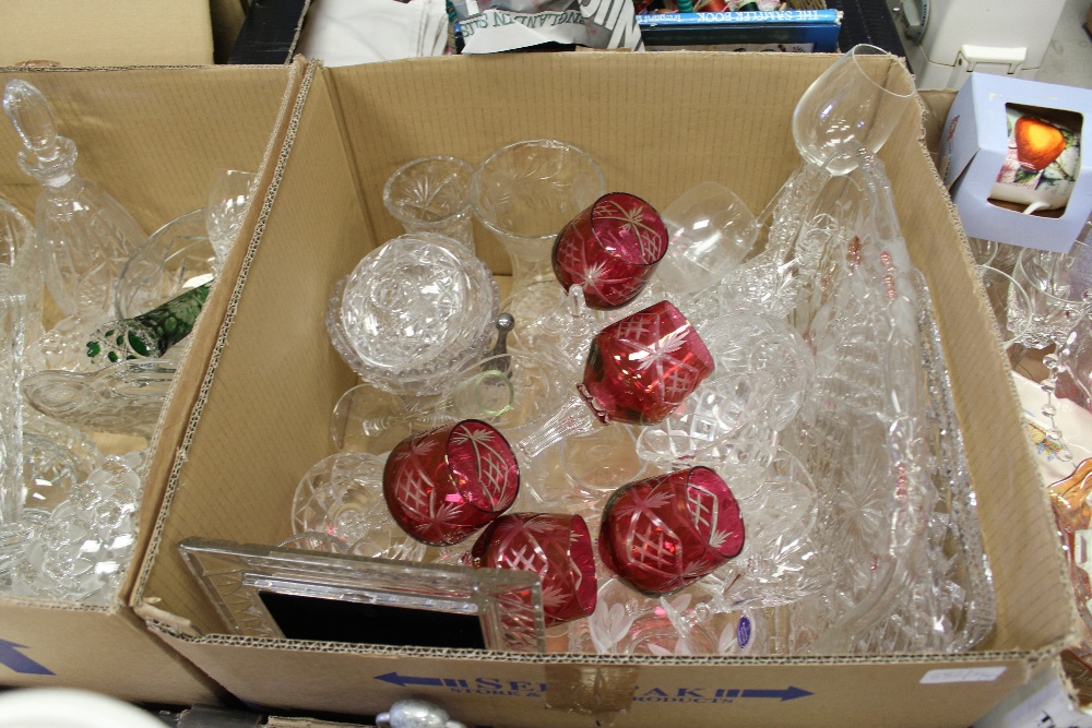 Three boxes of glass, crystal, etc. - Image 2 of 2