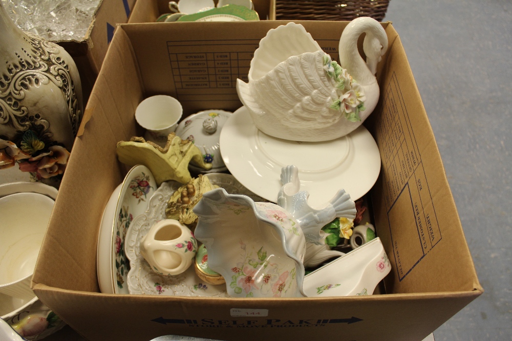 Box of china, etc.