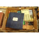 Box of rail books and Coalport book, Ltd Ed train plate