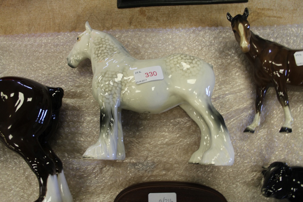 Beswick Dappled Grey Shire Horse 818