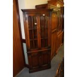 Old charm oak corner cabinet