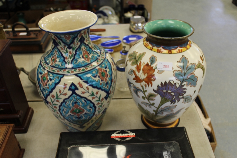 Two large Dutch vases