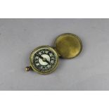 Ross III New Bond St London Brass Pocket Compass