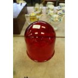 British made vintage red light shade