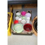 Selection of coloured planters