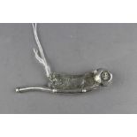 A Victorian silver Bosun's whistle by Simeon Greenberg