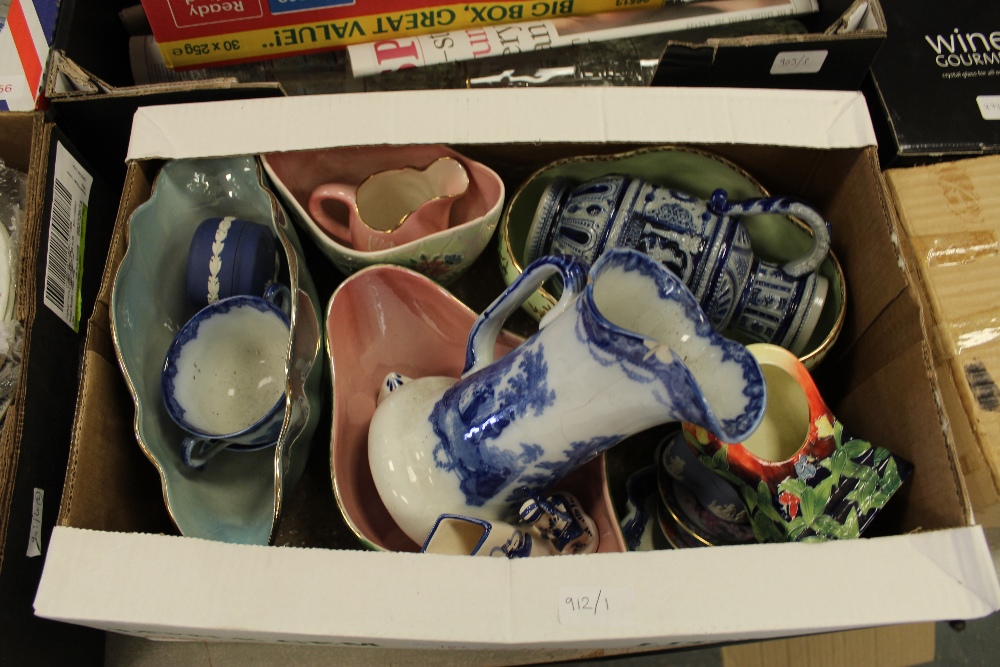 Box of various pottery