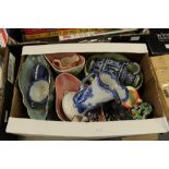 Box of various pottery