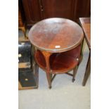 Edwardian circular inlaid revolving bookcase (AF)