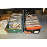 2 Boxes LP records - Beatles, Status Quo, Dylan etc