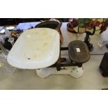 Set of old weighing scales