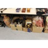 3 boxes of miscellaneous soft goods, prints, china etc