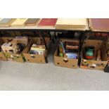 Four boxes of Folio books and others, Victorian foot warmer, etc.