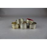 Silver and Silver plated napkin rings