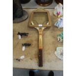 Dunlop MaxPly vintage tennis racquet and press
