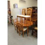 Pine table and four chairs