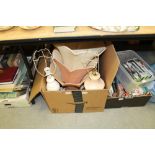 Box of various table lamps