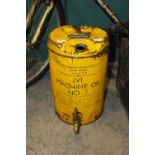 Vintage oil drum with brass tap