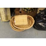 Wicker baskets, etc.