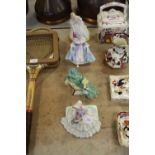 Four Royal Doulton figure