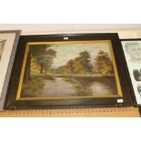 J W Smith oil painting of the river scene