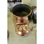 Copper Bucket & Kettle