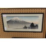 Japanese print in black frame